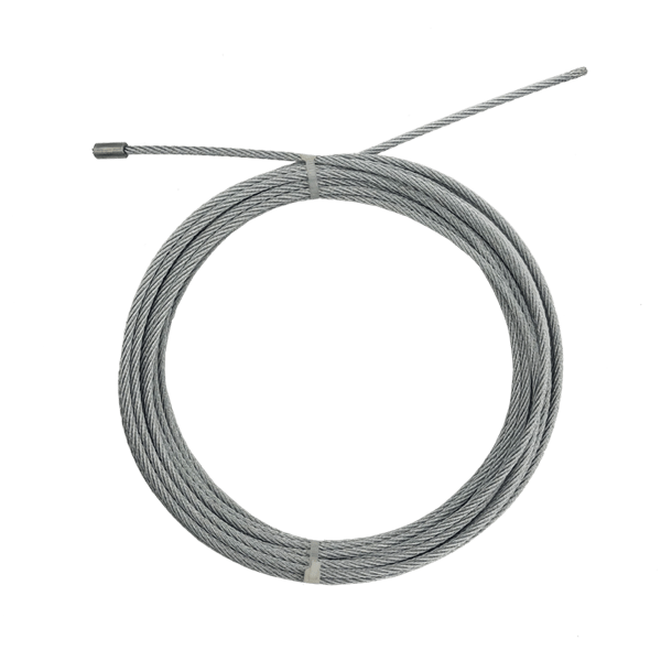 Câble acier souple avec embout D.2,5mm L2,5m - Embout 6,5x15mm